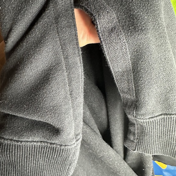 Aerie Oversized Men's Sweater Sz L Crew Neck Pull‎ On Long Sleeves Black - Picture 9 of 9